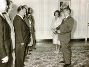 Preşedintele Nicolae Ceauşescu şi Elena Ceauşescu i-au primit pe scriitorii George Macovescu, C-tin Chiriţă, Titus Popovici, Domokos Geza, Ion Hobana şi Daniela Crăsnaru care i-au înmânat lui Nicolae Ceauşescu volumul omagial care cuprinde lucrări beletristice dedicate de scriitori din întreaga ţară, cu prilejul aniversării a 60 de ani de viaţă.(22.VIII.1978)