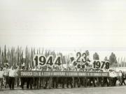 Aspect de la tribuna oficială a marii demonstraţii a oamenilor muncii din Capitală cu prilejul zilei de 23 august 1978.(23.VIII.1978)