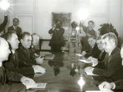 Nicolae Ceauşescu, secretar general al P.C.R., preşedintele R.S.R., a primit delegaţia P.C.U.S., condusă de Andrei Gromîko, ministrul afacerilor externe al U.R.S.S., care face o vizită în ţara noastră, la invitaţia C.C. al P.C.R. La invitaţie au participat: Paul Niculescu, Ştefan Andrei, Vasile Muşat şi Gh. Badrus – ambasadorul României la Moscova.(14.X.1978)