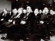 Gheorghe Gheorghiu –Dej, Teodor Iordăchescu, Teohari Georgescu, Ana Pauker, la Adunarea festivă din sala Teatrului Muncitoresc C.F.R. Giuleşti cu prilejul celei de-a 33-a aniversări a Armatei Sovietice. (23.02.1951).