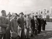 Gheorghe Gheorghiu –Dej, Ş.I. Kavtaradze, Chişinevselu Iosif, Al. Moghioroş, Vasile Luca, Petru Groza, C.I.Parhon, Gh. Apostol,  la solemnitatea dezvelirii statuii lui I.V. Stalin şi inaugurarea parcului de cultură şi odihnă „I.V. Stalin”. (1.05.1951).