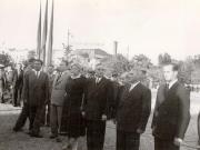 Gheorghe Gheorghiu –Dej, Ana Pauker, Vasile Luca, Al. Moghioroş, Vasile Vaida, Gh. Apostol la solemnitatea de la monumentul Eroilor Sovietici din Piaţa Victoriei, în ajunul celei de-a 7-a aniversări a eliberării României, pentru cinstirea eroilor sovietici care şi-au jertfit viaţa pentru eliberarea ţării noastre. (22.08.1951).
