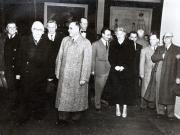 Gheorghe Gheorghiu –Dej. C.I.Parhon, Teohari Georgescu, Ana Pauker, vizitând expoziţia „Aspecte din construirea comunismului în U.R.S.S.”  (pavilionul din Bd. G-ral Magheru). (5.11.1951).