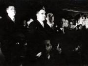 Aspecte de la festivitatea organizată la Ateneu la 19.10.1946 cu prilejul sărbătoririi zilei prieteniei româno-sovietice. Participă: Gh. Gheorghiu–Dej, Gh. Tătărăscu, P. Groza, I.G. Maurer, C.I.Parhon, Fl. Bagdasar, Lothar Rădăceanu, reprezentanţi diplomatici şi militari ai U.R.S.S., ş.a. (19.10.1946).