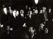Aspecte de la festivitatea organizată la Ateneu la 19.10.1946 cu prilejul sărbătoririi zilei prieteniei româno-sovietice. Participă: Gh. Gheorghiu–Dej, Gh. Tătărăscu, P. Groza, I.G. Maurer, C.I.Parhon, Lothar Rădăceanu, Th. Georgescu, reprezentanţi diplomatici şi militari ai U.R.S.S., ş.a. (19.10.1946).