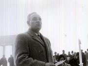 Gh. Gheorghiu–Dej vorbeşte cu prilejul inaugurării viaductului de la Caracău. (10.11.1946).