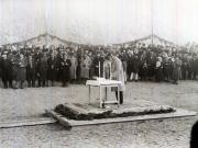 Gh. Gheorghiu–Dej vorbeşte cu prilejul inaugurării viaductului de la Caracău. (16.11.1946).