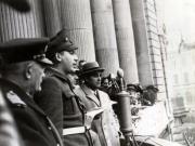 Gh. Gheorghiu–Dej la marea întrunire B.P.D. a soldaţilor şi ofiţerilor din Piaţa Universităţii. A mai participat G-ral V. Răşcanu, ş.a. (17.11.1946).