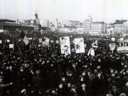 Aspect de la marele miting al oamenilor muncii din Piaţa Naţiunii, cu prilejul victoriei forţelor democrate în alegeri. (22.11.1946).