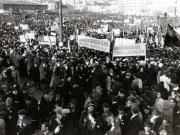 Aspect de la marele miting al oamenilor muncii din Piaţa Naţiunii, cu prilejul victoriei forţelor democrate în alegeri. (22.11.1946).