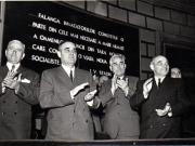 Gh. Gheorghiu-Dej, P. Groza, S.I. Kavtaradze, V. Luca, Gh. Apostol, ş.a., în lojă la primul Congres al învăţătorilor din R.P.R. ţinut în Aula Ateneului R.P.R.(10.04.1952).