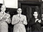 Gh. Gheorghiu-Dej, P. Groza, I. Chişinevschi, Pavel Ştefan, ş.a., pe banca ministerială la cea de-a 12-a sesiune a M.A.N.(2.06.1952).