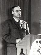 Gh. Gheorghiu-Dej vorbind la Consfătuirea pe ţară a muncitorilor mineri din industria carboniferă, din sala Teatrului muncitoresc  - Petroşani.(28-29.06.1952).