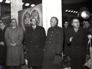 Gh. Gheorghiu-Dej, E. Bodnăraş, Al. Moghioroş, P. Borilă, M. Constantinescu, ş.a., la festivitatea deschiderii expoziţiei „Economia planificată a R.P.R. în plin progres” din parcul de cultură şi odihnă Herăstrău.(15.12.1952).