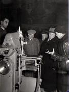 Gh. Gheorghiu-Dej alături de ambasadorul Uniunii Sovietice, A.I. Leontiev, vizitează expoziţia „Economia planificată a R.P.R. în plin progres” din parcul de cultură şi odihnă Herăstrău.(15.12.1952).