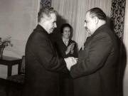 Nicolae Ceauşescu a înmânat Ordinul „23 August” cl. I, conferit lui Janos Fazekaş, cu prilejul împlinirii vârstei de 50 de ani (16 februarie 1976).