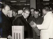 Vizita de lucru a lui Nicolae Ceauşescu şi a altor conducători de partid şi de stat la Institutul Central de Cercetări pentru Electronică, Automatică, maşini-Unelte şi Mecanică Fină. (18 martie 1976)
