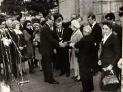 Vizita lui Nicolae Ceauşescu şi a Elenei Ceauşescu în Grecia. Înmânarea medaliei de aur a oraşului Atena (26 martie 1976). (26-29 martie 1976)