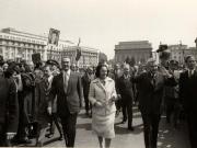 Marea manifestaţie populară a oamenilor muncii din Capitală, consacrată aniversării a 55 de ani de la crearea P.C.R. (8 mai 1976)
