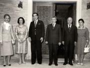 Primirea la Nicolae Ceauşescu şi Elena Ceauşescu a Alteţelor lor Imperiale, prinţul Gholam Reza Pahlavi şi prinţesa Manijeh Pahlavi (Iran). (5 iunie 1976)