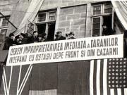 Demonstraţie comunistă în  în 13 februarie1945.