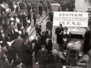 Demonstraţie comunistă în  în 13 februarie1945.