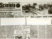 Prima pagină din ziarul ”Scânteia” cuprinzând informaţii despre gospodăriile agricole colective, procesul de producţie în industrie, etc.(20 februarie 1962)