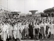 Membrii ai conducerii de partid şi de stat, cu prilejul sărbătoririi Zilei Recoltei (Halele Obor) . (2 X 1966)