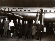 Sosirea unei delegaţii a P.C. din Finlanda, condusă de Aarne Saarinen. (5 X 1966)