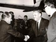 Sosirea lui Gus Hall, secretar general al P.C. din S.U.A. (8 X 1966)