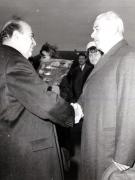 Aspect de la plecarea primului ministru al Iranului, Amir Abbas Hoveida. (4 XI 1966)