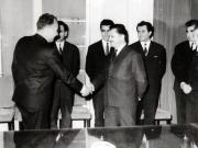 Semnarea protocolului privind schimburile de mărfuri şi de plăţi pe anul 1967 între R.S. România şi R.P. Bulgaria. (7 XI 1966)