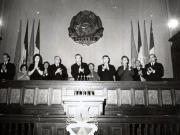 Aspect de la consfătuirea de constituire a Consiliului Naţional al Organizaţiei Pionierilor (Marea Adunare Naţională) . (11 XI 1966)