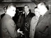 Delegaţia Partidului Comunist Român la cel de al IX-lea Congres al Partidului Comunist Bulgar, la trecerea prin oraşul Giurgiu. (13 XI 1966)