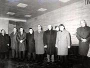 Membri ai conducerii de partid şi de stat la Hidrocentrala de pe Argeş cu prilejul intrării în funcţiune a acesteia. (9 XII 1966) 