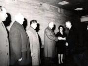 Membri ai conducerii de partid şi de stat la Hidrocentrala de pe Argeş cu prilejul intrării în funcţiune a acesteia. (9 XII 1966) 