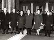 Întoarcerea delegaţiei sindicale române de la sesiunile Comitetului Executiv şi Consiliului General al Federaţiei Sindicale Mondiale de la Sofia (10 XII 1966)