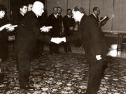 Aspect de la solemnitatea înmânării unor ordine ale Republicii Socialiste România (Consiliul de Stat) (30 XII 1966)