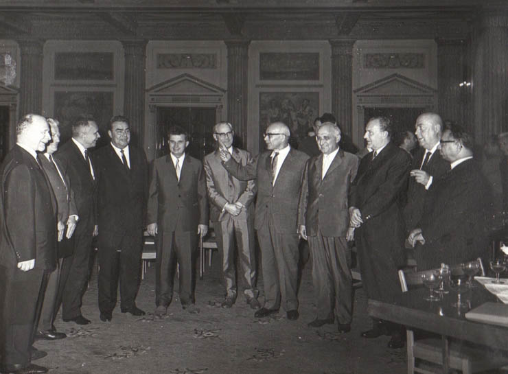 Aspect de la dejunul dat în onoarea delegaţiilor participante la Consfătuirea Comitetului Politic Consultativ al statelor participante la Tratatul de la Varşovia