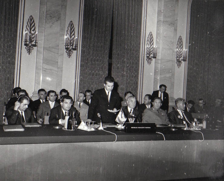 Aspect din timpul Consfătuirii Comitetului Politic Consultativ al statelor participante la Tratatul de la Varşovia