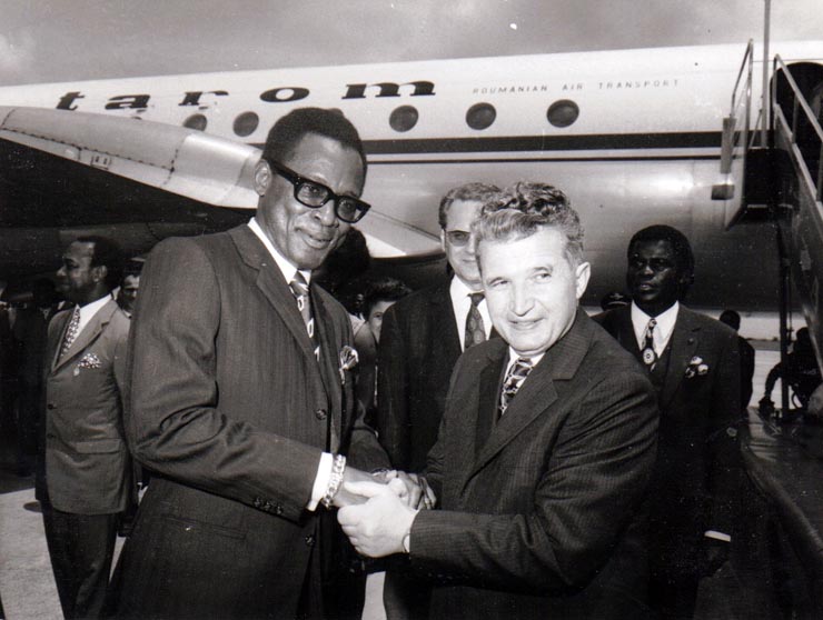 Vizita în Republica Zair a preşedintelui Nicolae Ceauşescu – plecarea de pe aeroportul internaţional N‘Djili.         (21-23  martie 1972).