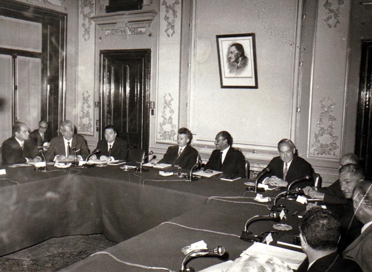 Vizita delegaţiei R.S.R. condusă de preşedintele Nicolae Ceauşescu în Republica Arabă Egipt - convorbiri oficiale.(3 aprilie 1972).