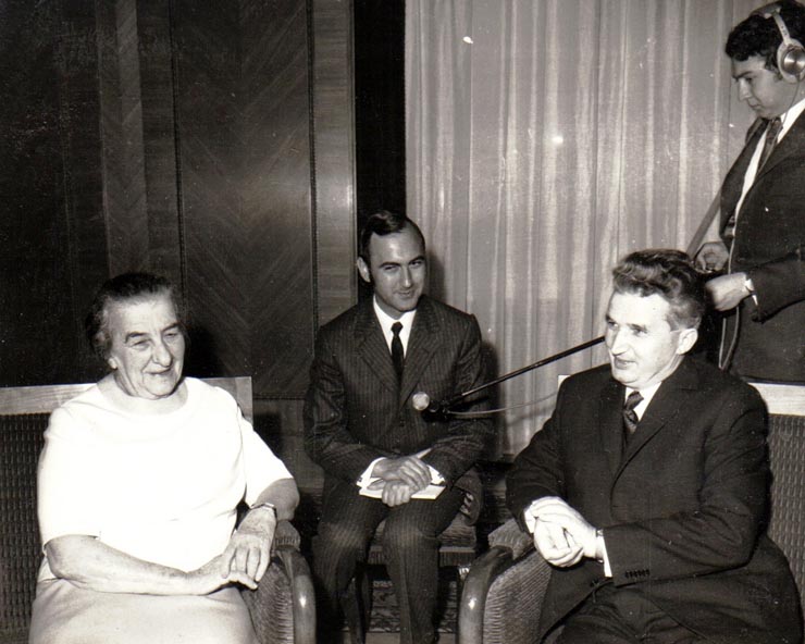 Primirea la Nicolae Ceauşescu a primului ministru al Israelului, Golda Meir.      (5 mai 1972).