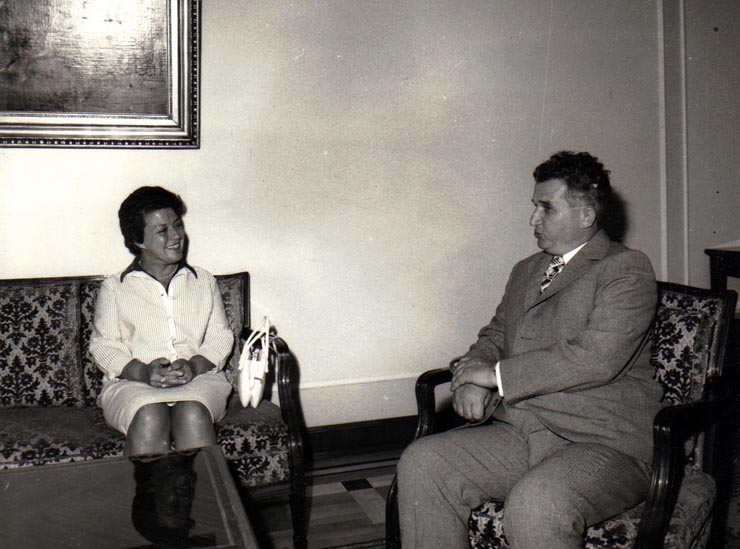 Primirea la Nicolae Ceauşescu a Marthei Borquez, membră a prezidiului C.C. al Partidului Comunist Mexican.      (31 mai 1972).