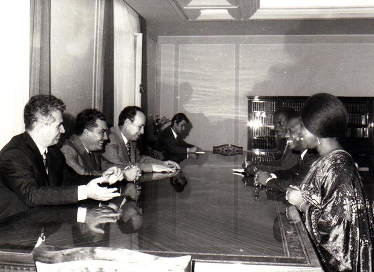 Primirea la Nicolae Ceauşescu a delegaţiei Uniunii Progresiste Senegaleze.(7  iulie 1972).