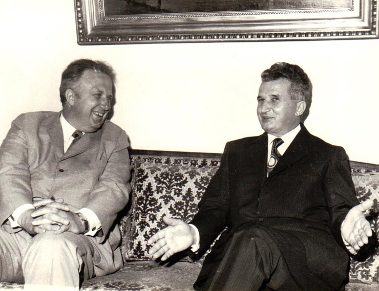 Primirea la Nicolae Ceauşescu a ministrului afacerilor externe al Poloniei, Stefan Obszowski.   ( iulie 1972).