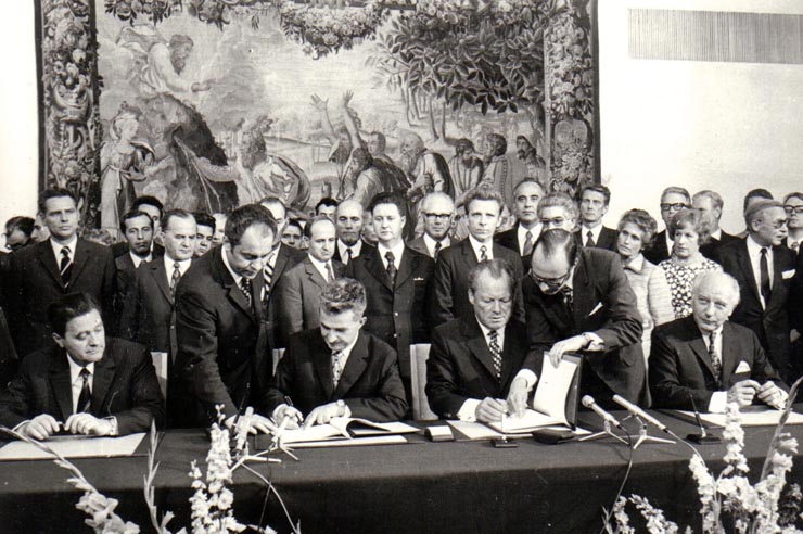 Aspecte de la vizita oficială de prietenie în Republica Federală Germană a preşedintelui Consiliului de Stat al României, Nicolae Ceauşescu.    (iunie 1973).