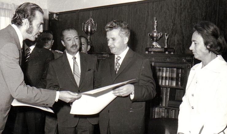 Aspecte din timpul vizitei oficiale de prietenie a preşedintelui Consiliului de Stat al României, Nicolae Ceauşescu, în Ecuador.      (14-16 septembrie 1973).