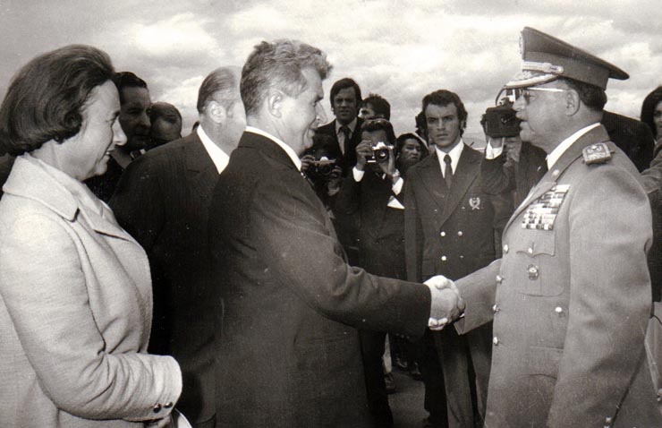 Aspecte din timpul vizitei oficiale de prietenie a preşedintelui Consiliului de Stat al României, Nicolae Ceauşescu în Ecuador.      (14-16 septembrie 1973).