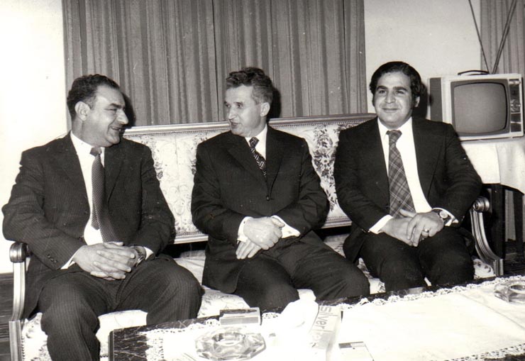 Întâlnirea lui Nicolae Ceauşescu, în timpul vizitei oficiale în Irak, cu Habib Mohamed Kerim, secretar general al Partidului Democratic al Kurdinstanului.(20-21.II.1974).
